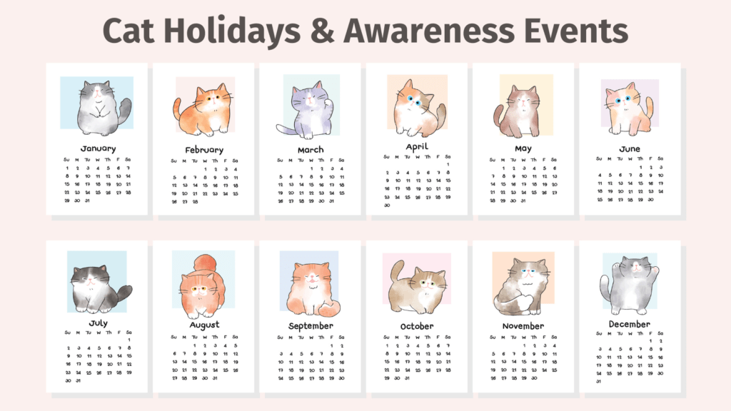 Cat Holidays and Awareness Events