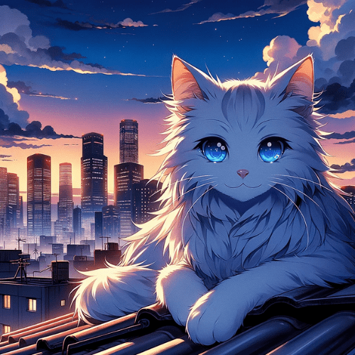 Cute anime cat