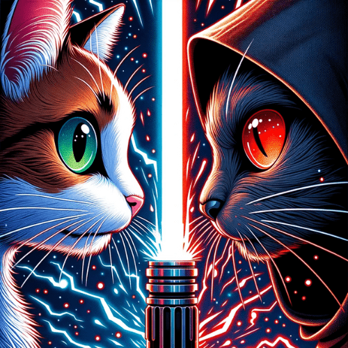 Dark side cat vs light side cat