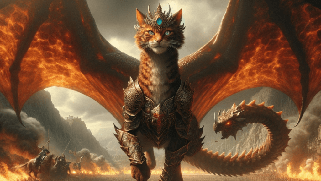GOT cat dragon scene