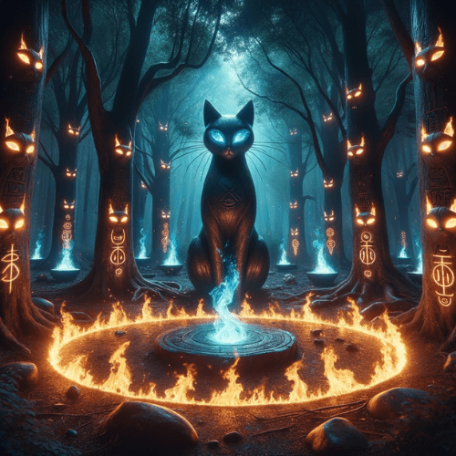 Mystic cat scene