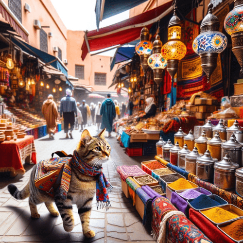 cat traveling in India