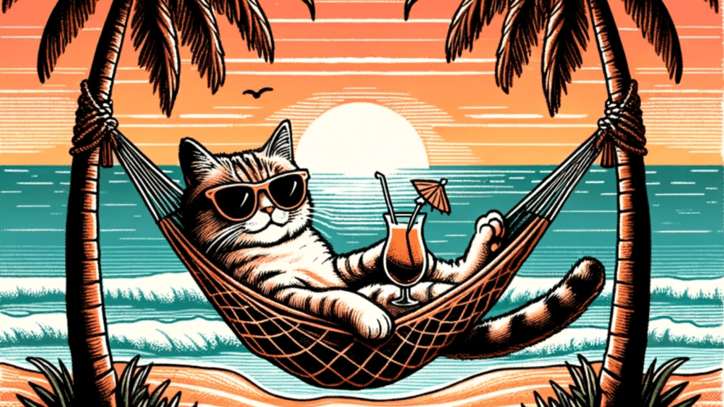 Travel inspired cat